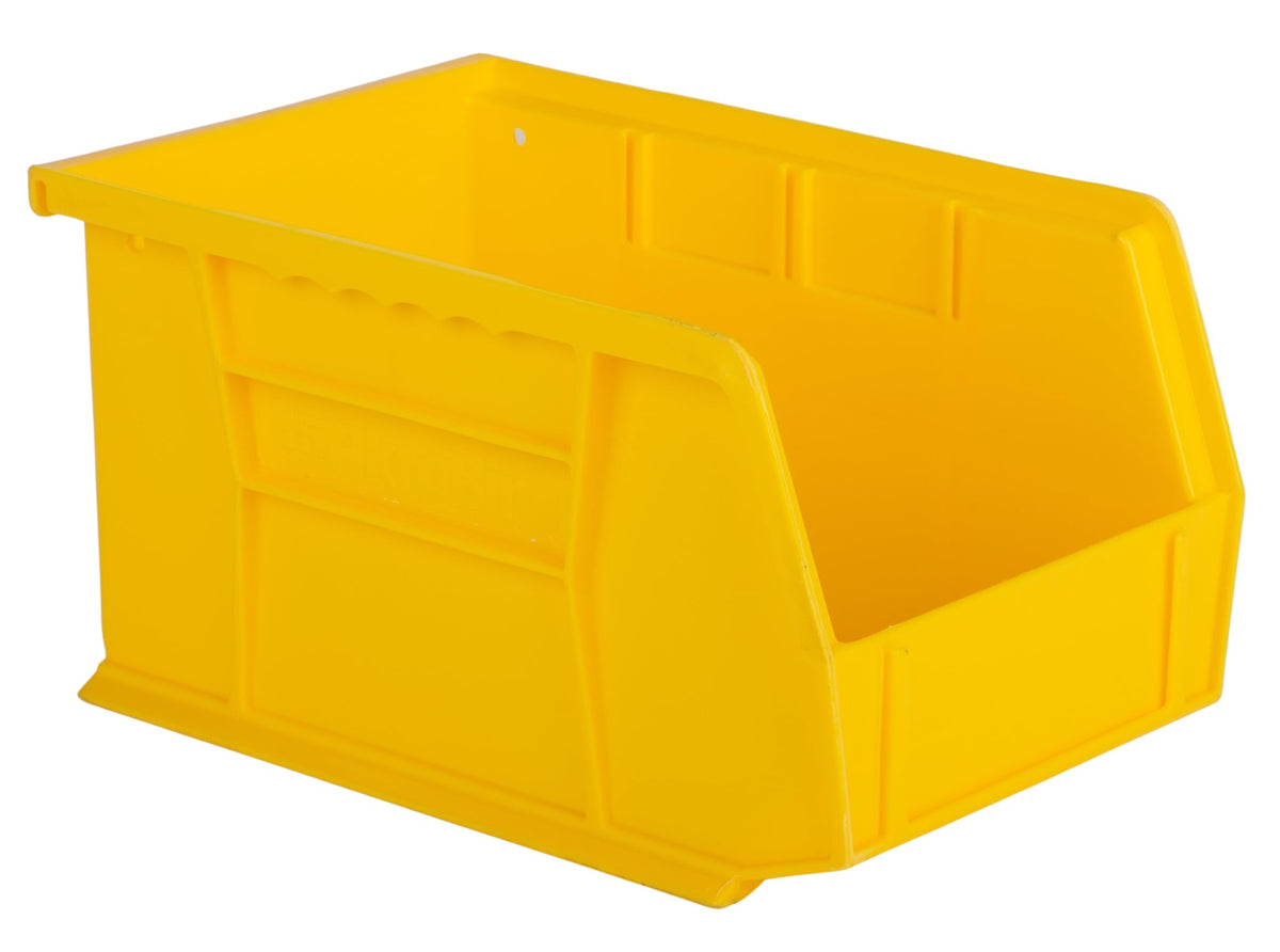 Hudson Exchange 9-1/2'' x 6'' x 5'' Plastic Stackable Storage Bin and Hanging Container (Yellow)