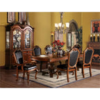Acme Chateau De Ville Upholstered Wooden Side Chair in Black and Cherry