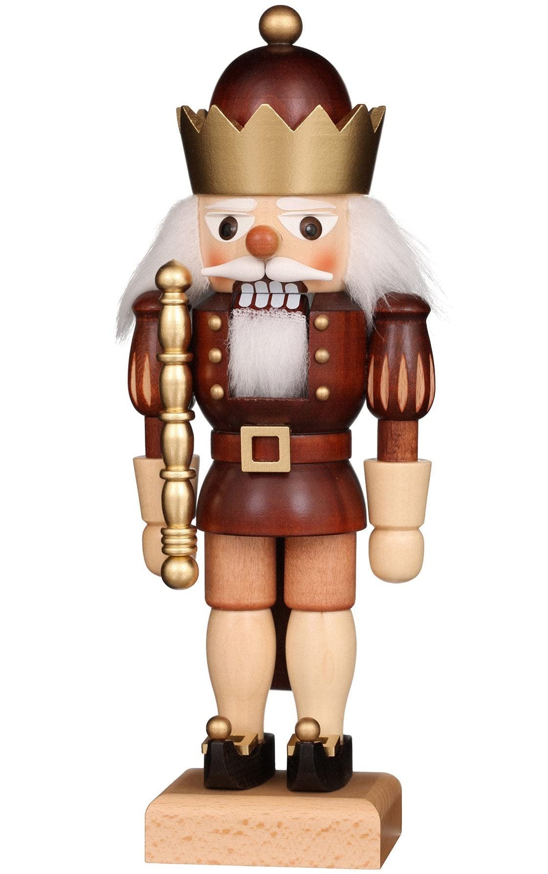 Alexander Taron 32-634 Christian Ulbricht Nutcracker-King (Natural) -10.5&quot; H X 4&quot; W X 3&quot; D, Brown