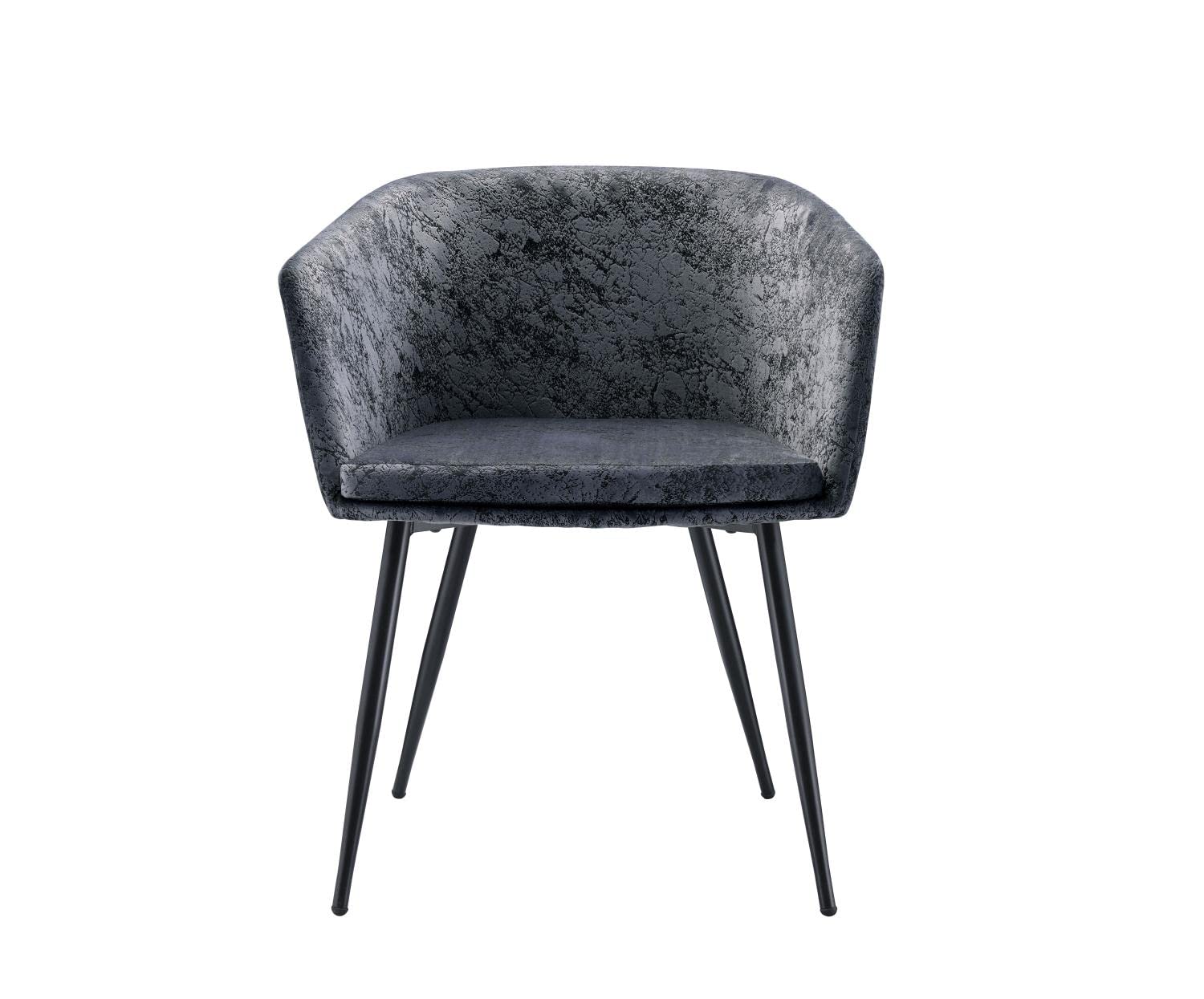 Acme Taigi 3-Piece Velvet Chair and Table in Gray and Black