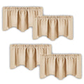Nicetown Room Darkening Window Valance - Solid Thermal Insulated 52 Inches By 18 Inches Scalloped Rod Pocket Curtain/Drape/Drape