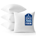 MIULEE Throw Pillows Inserts, Pack of 4 22x22 Inch 100% Virgin Fiber Filling Bed Couch Pillows