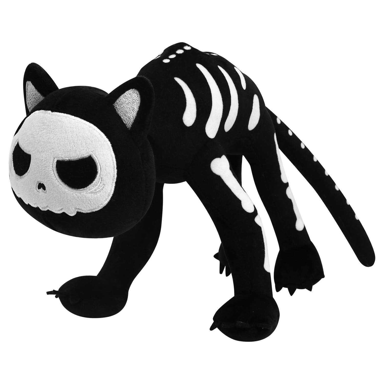 Koiernr Halloween Plush Toys, Skeleton Black Cat Stuffed Animal Pillows, Plushie Toys Gifts For Kids Adults Birthday Gifts Home
