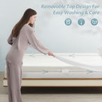 Full Size Bamboo Rayon Mattress Protector With Zipper - 100% Waterproof Zippered Mattress Cover - Soft & Cooling Noiseless Bed M