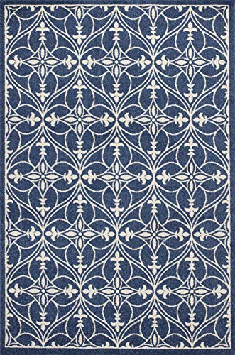 HomeRoots Decor 7'7-inch x 10'10-inch UV-Treated Polypropylene Denim Area Rug