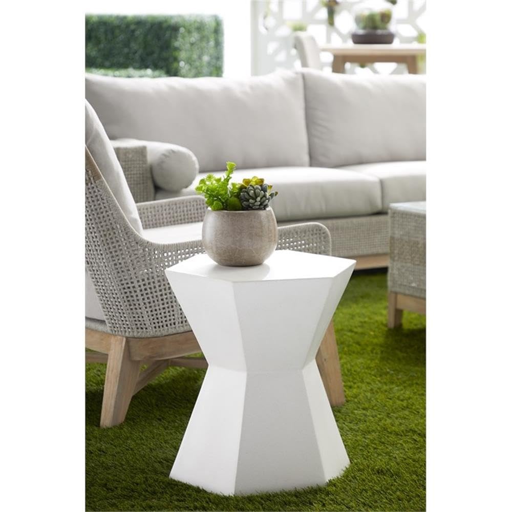 Star International Furniture Bento End Table, Ivory