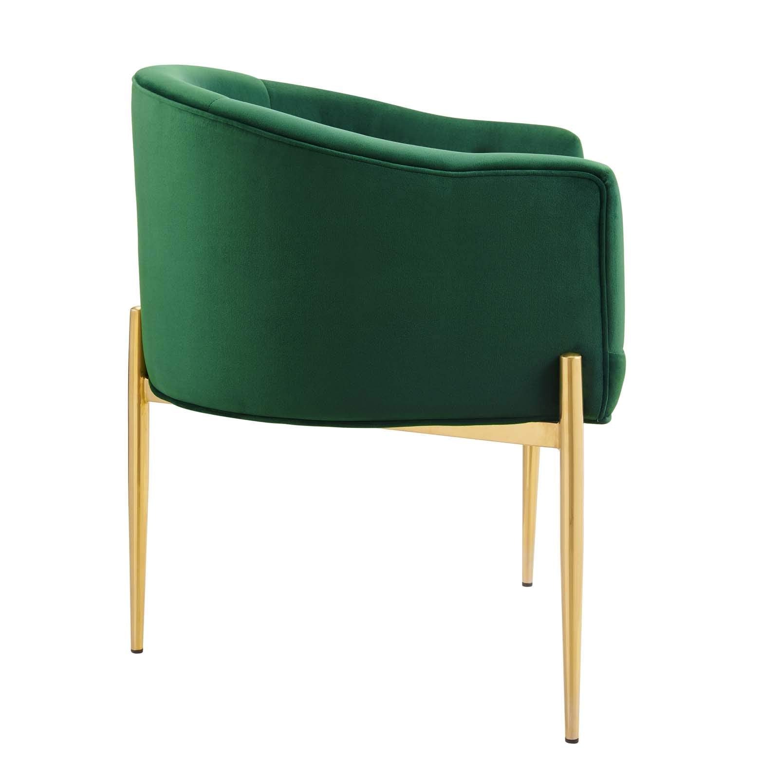 Modway Savour Tufted Performance Velvet Accent Chairs In Emerald - Set Of 2