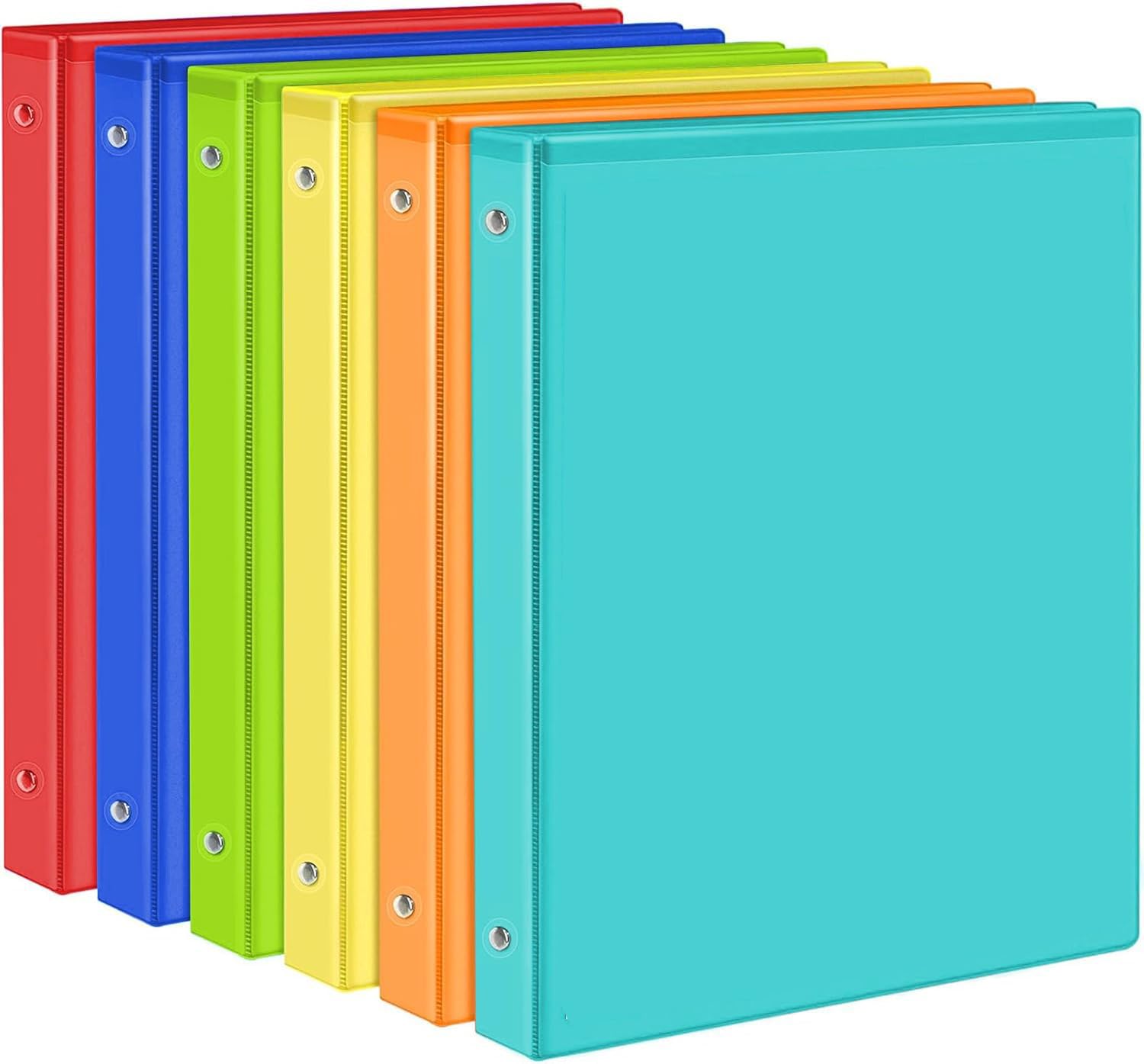 1 Inch Binders 3 Ring With 2 Interior Pockets, Holds 200 Sheets Letter Size Pape, Versatile Binders For Office Home School, Colo