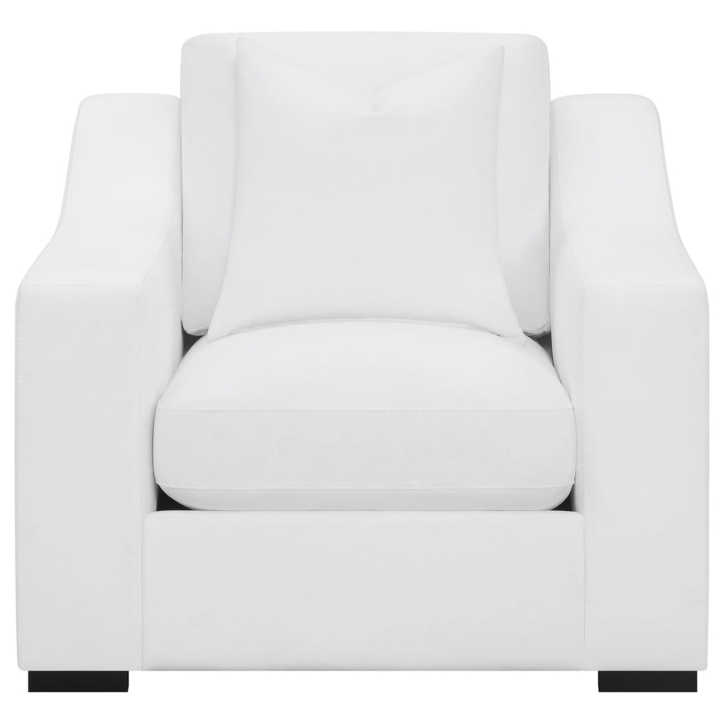 Coaster Home Furnishings Ashlyn Upholstered Sloped Arms Chair White