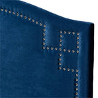 Baxton Studio Aubrey Modern and Contemporary Royal Blue Velvet Fabric Upholstered Twin Size Headboard