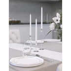 Candwax White Taper Candles 12 Inch Dripless - Set Of 12 Tapered Candles Ideal As Shabbat Candles - Smokeless And Unscented Tape