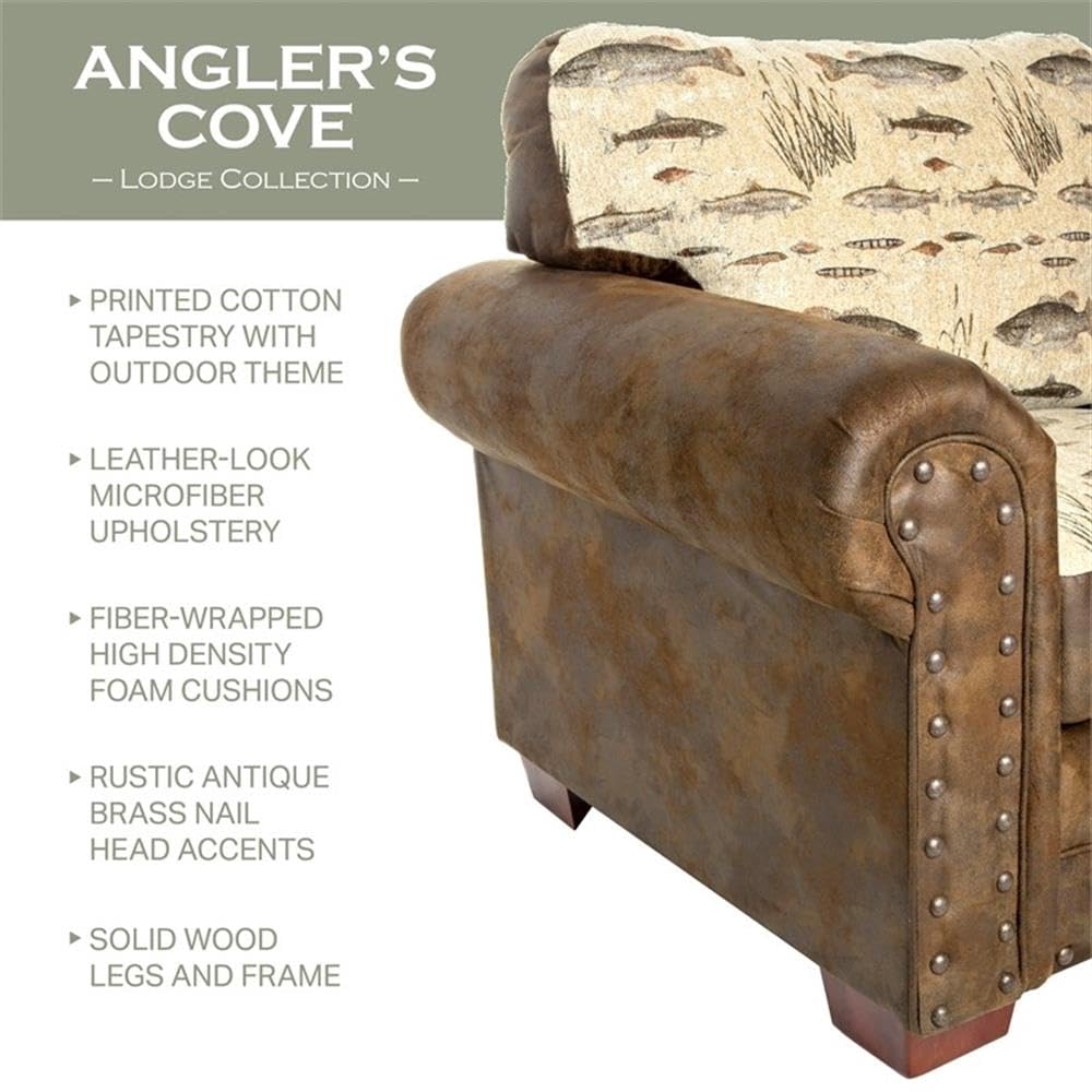 American Furniture Classics Model Angler's Cove 4-Piece Sleeper upholstery set, Brown