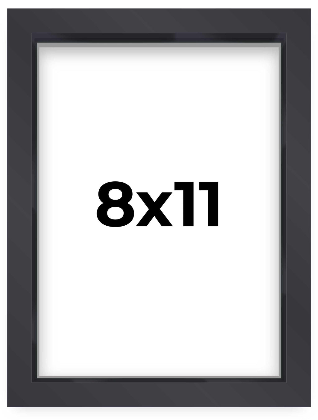 8x11 Shadow Box Frame Contemporary Black Finish | 1'' Depth of Usable Space| Interior Size 8x11 or 11x8 Inches| UV Resistant Acr