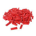 Topxome 100Pcs Mini Natural Wooden Clothes Photo Paper Peg Pin Clothespin Craft Clips School Office Stationery (Red)