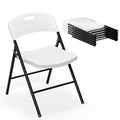 VINGLI Folding Chairs, Plastic Foldable Chair, Capacity up to 350 lbs, Portable Seating for Indoor Outdoor Events Parties Campin