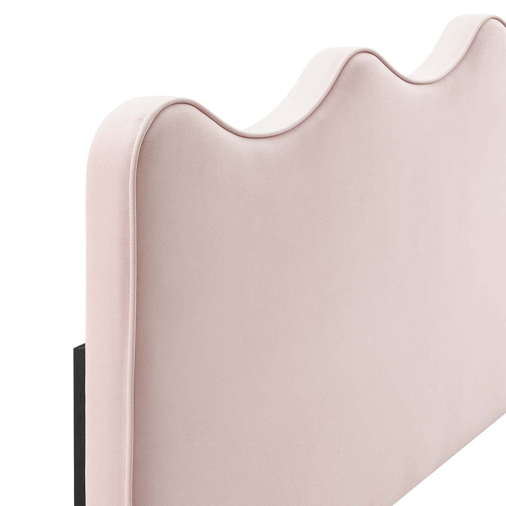 Modway Athena Performance Velvet Twin Headboard in Pink