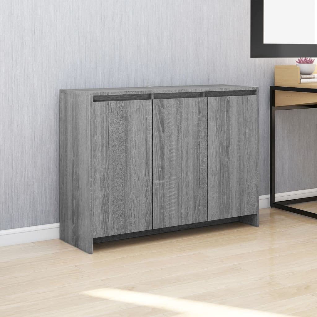 vidaXL Sideboard Gray Sonoma 40.2&quot;x13&quot;x29.5&quot; Chipboard