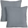 Utopia Bedding Throw Pillows Insert (Pack Of 2, Grey) - 22 X 22 Inches Bed And Couch Pillows - Indoor Decorative Pillows
