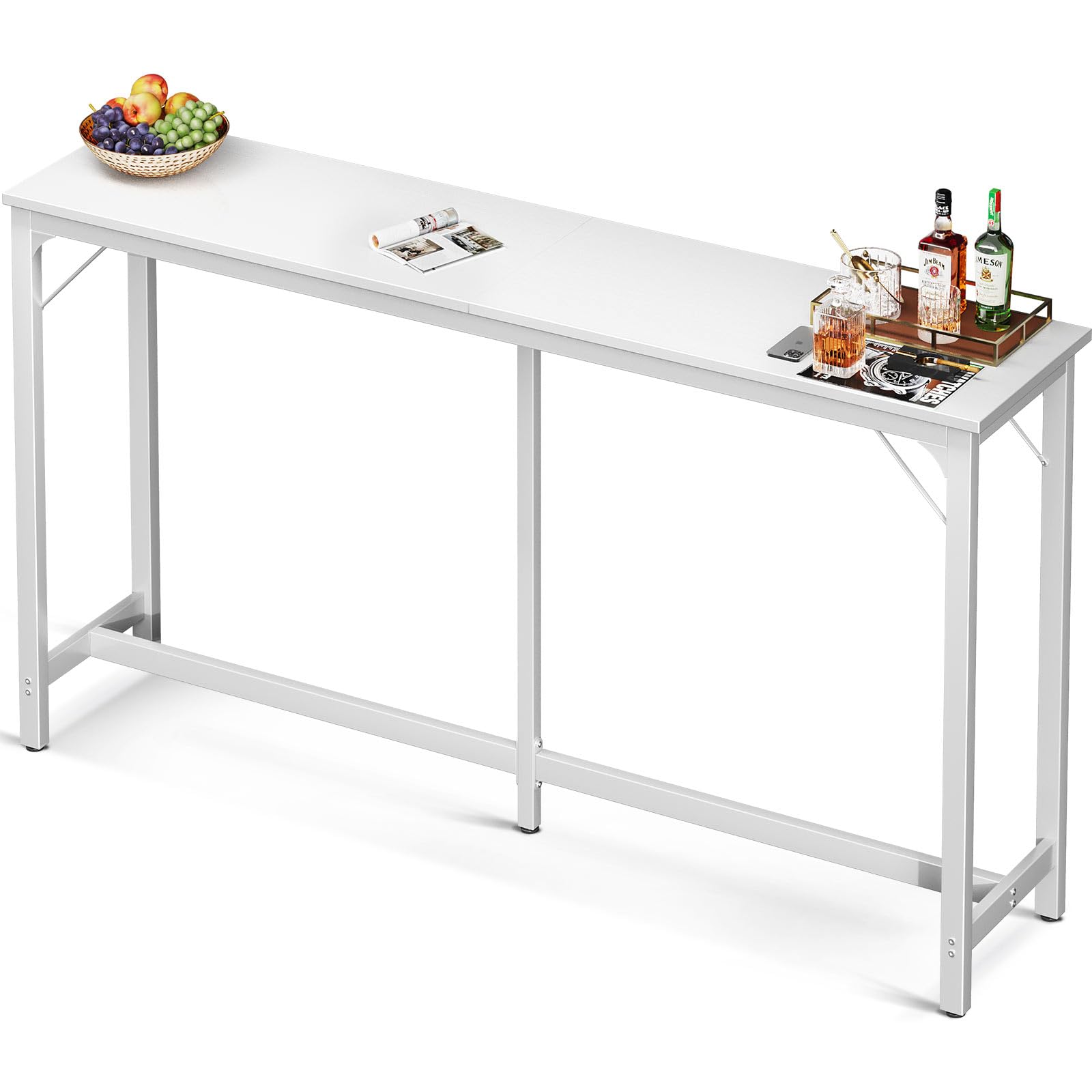 ODK 71 Inch Bar Table, Bar Height Pub Table, Counter Height Bar Table, Rectangular High Top Kitchen & Dining Counter Tables with