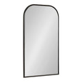 Kate and Laurel Caskill Modern Arched Wall Mirror, 20 x 34. Black, Decorative Tall Bathroom Mirror for Wall Decor with Rounded A