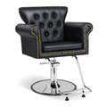 GOFLAME Salon Chair, Adjustable Swivel Barber Chair with Heavy Duty Hydraulic Pump, Spa Beauty Equipment, Button Tufted Hair Sty
