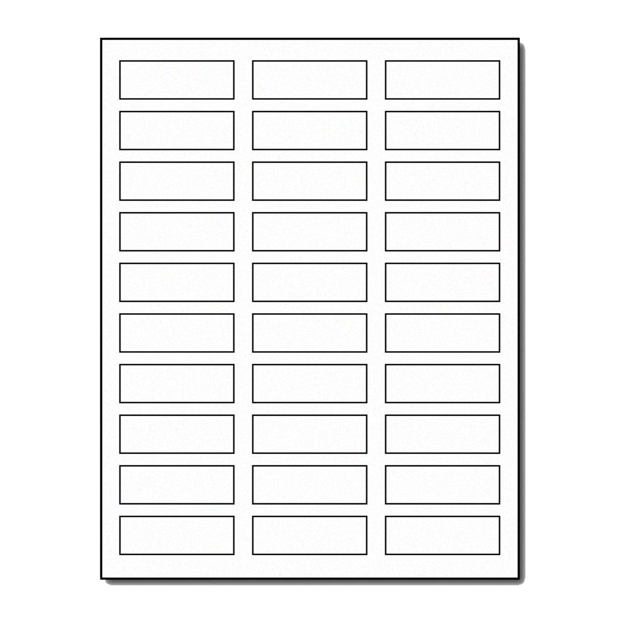 Multipurpose Address Stickers, 30 Labels Per Sheet, 3/4' X 2-1/4' - White Matte Finish - Printable Labels For Inkjet/Laser Pri