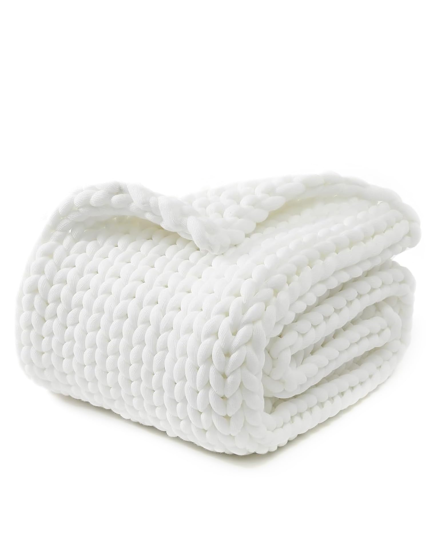 Ynm Chunky Throw Blanket, Medium-Weight, Hand Knitted, Skin Friendly, Ventilated And Breathable, Machine Washable, Home D  Cor P