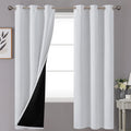 Youngstex 100% Blackout Curtains 72 Inch Long For Bedroom, Thick Full Light Blocking Thermal Insulated Window Drapes With Liner