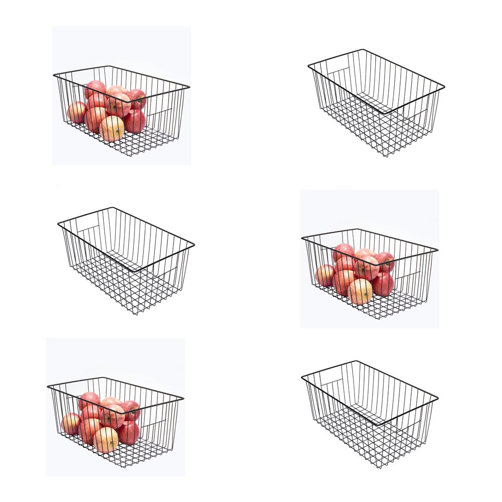 16inch Upright Freezer Organizer Baskets for 1314,1621 cu.ft Standup Freezer, Settle freezer chaos and reduce food waste effec