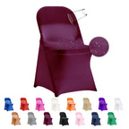 eccwai 36 PCS Waterproof Stretch Spandex Folding Chair Covers, Dining Room Chair Slipcovers Protector for Wedding, Banquet, Part