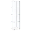 Coaster Home Furnishings Bellatrix 4-Shelf Clear Glass Curio Cabinet White 951072