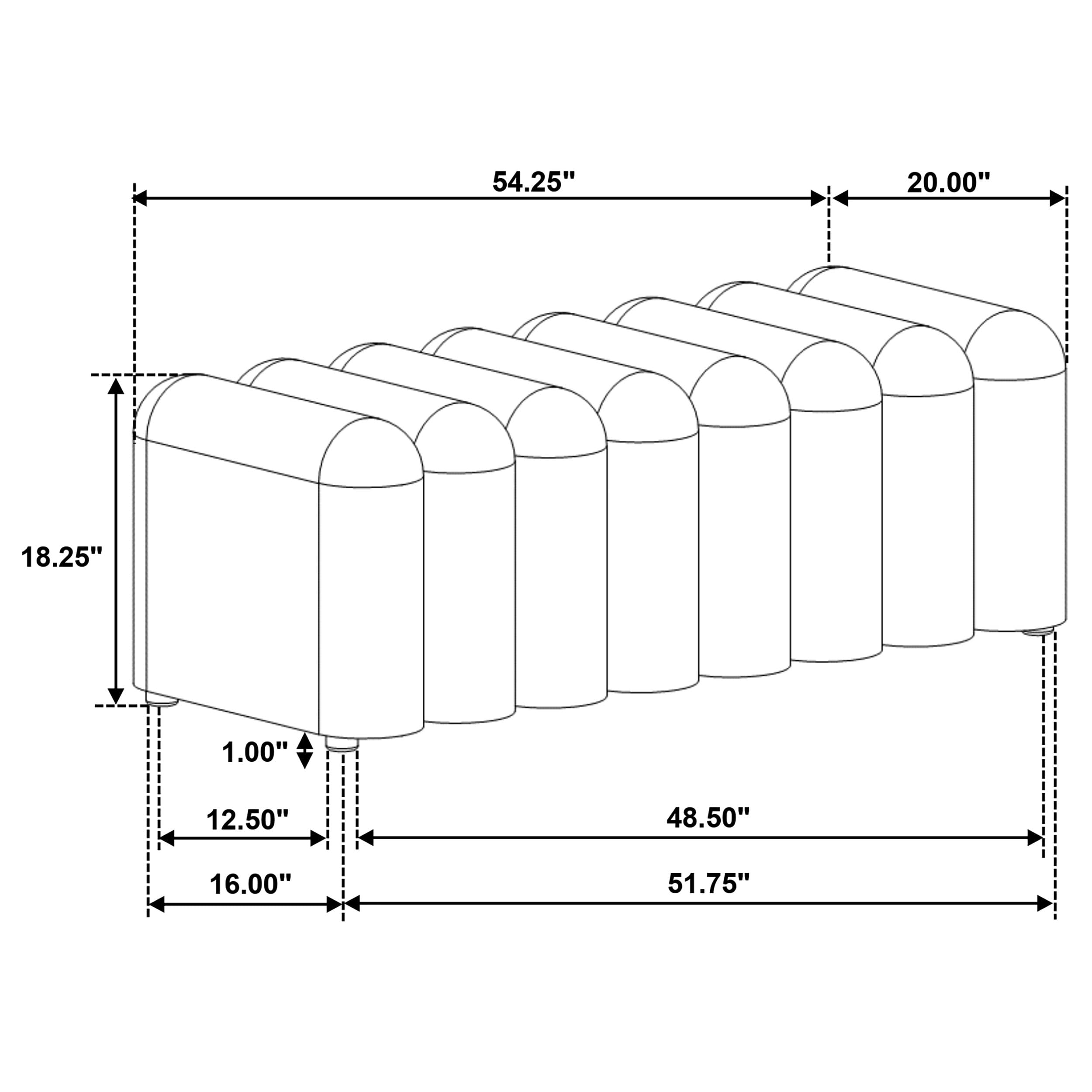 Coaster Home Furnishings Summer Fabric Upholstered Tufted Accent Bench Charcoal