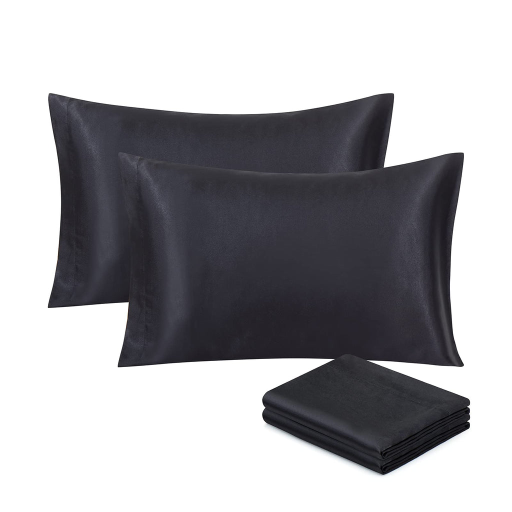 Ersmak Satin Pillowcase King Set of 4, Ultra Soft & Silky Satin Pillow Cases for Hair and Skin, Wrinkle Fade Resistant Pillow Co