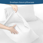 Full Sheet Set Deep Pocket - 4 Piece Extra Soft Full Bed Sheets - Side Storage Pocket Fitted Sheet & Pillowcase & Flat Sheet - Easily Fits 16In To 24In Pillow Top Air Bed Mattress - White
