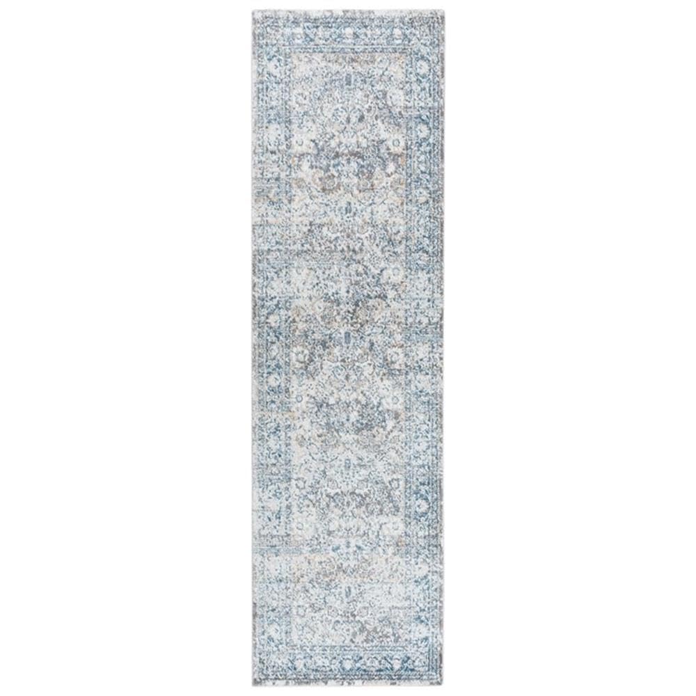 Alora Decor Lavish 2'7"X8' Medallion Beige/Gray/Rust/Blue Power-Loomed Area Rug