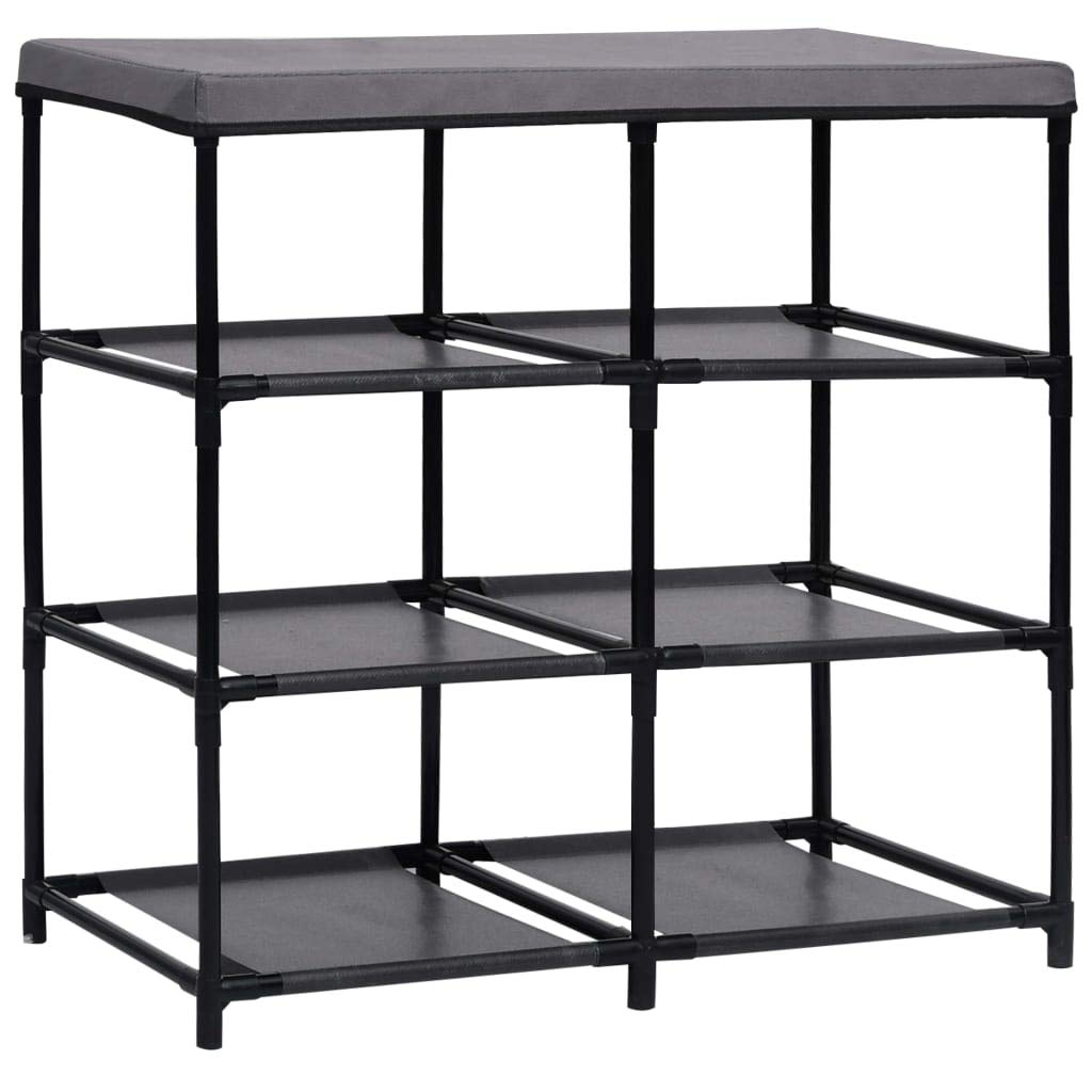 vidaXL Storage Cabinet with 6 Drawers - Modern and Durable Gray Steel and Fabric Design, Multi-purpose Use for Living Area, Lounge Room, or Bedroom Storage