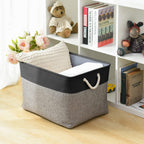 Thewarmhome Organization And Storage Basket For Shelves - 20X16X14 Inch Jumbo 3 Pack Collapsible Storage Bins For Organizing, Fa