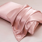 Aormenzy Champagne Satin Pillowcase For Hair And Skin, Satin Pillow Cases For Women Standard Size Set Of 2 With Envelope Closure
