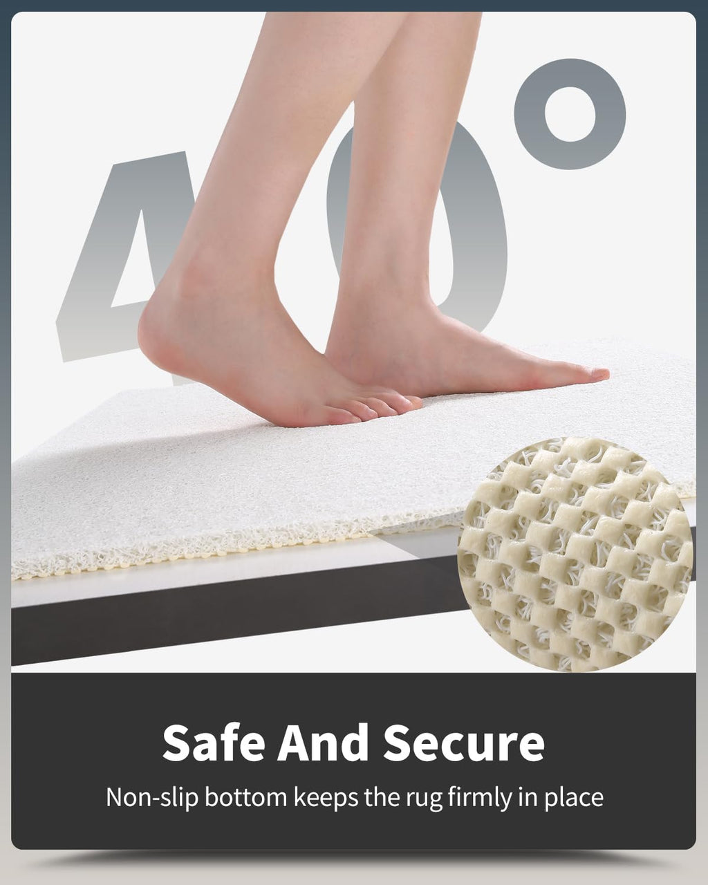 Non-Slip Bathtub Mat, 20X32 Inch, Shower Mats For Bath Tub, Pvc Loofah Bathroom Mats For Wet Areas, Quick Drying