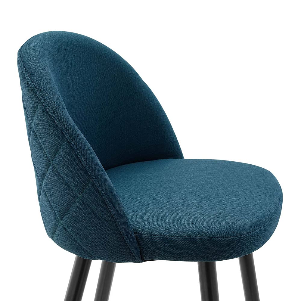 Modway Cordial Fabric Upholstered Dining Counter Stools in Azure - Set of 2