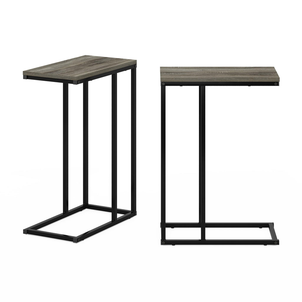 Furinno Camnus Modern Living Sofa Side Table, French Oak Grey, Set of 2