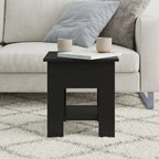 vidaXL Coffee Table Black 15.7"x15.7"x16.5" Engineered Wood