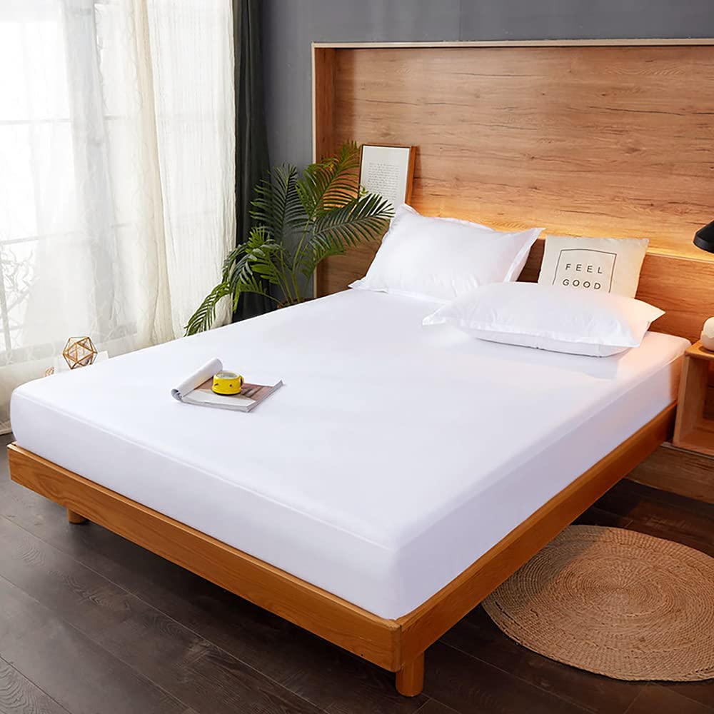 Lirex Fitted Sheet, Twin Xl Size 100% Egyptian Cotton 300 Thread Count Soft Breathable Fitted Sheet, 100X190Cm, White