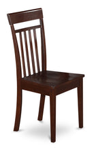 East West Furniture HLCA5-MAH-W 5 Piece Dining Room Table Set Includes a Round Dining Table with Pedestal and 4 Wood Seat Chairs, 42x42 Inch, Mahogany