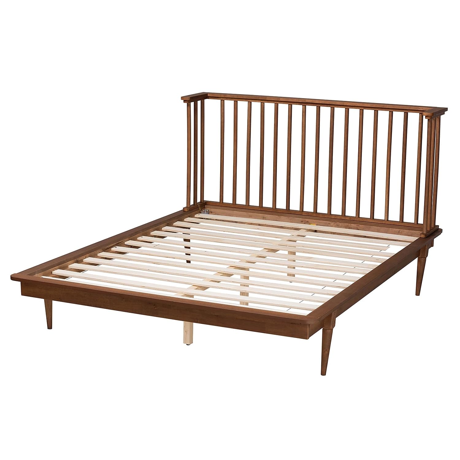 Baxton Studio Flint Platform Bed, Queen, Ash Walnut (236-12782-HiT)