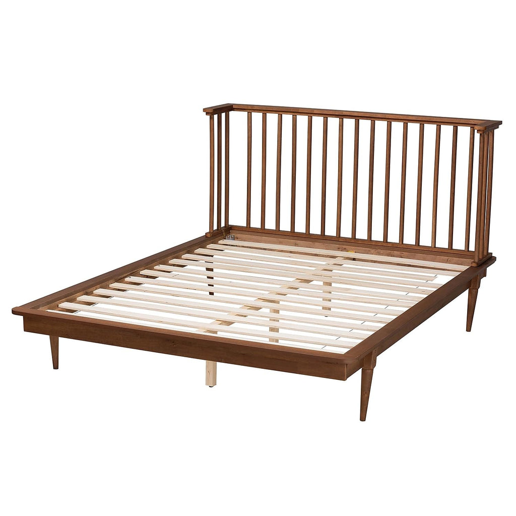 Baxton Studio Flint Platform Bed, Queen, Ash Walnut (236-12782-HiT)