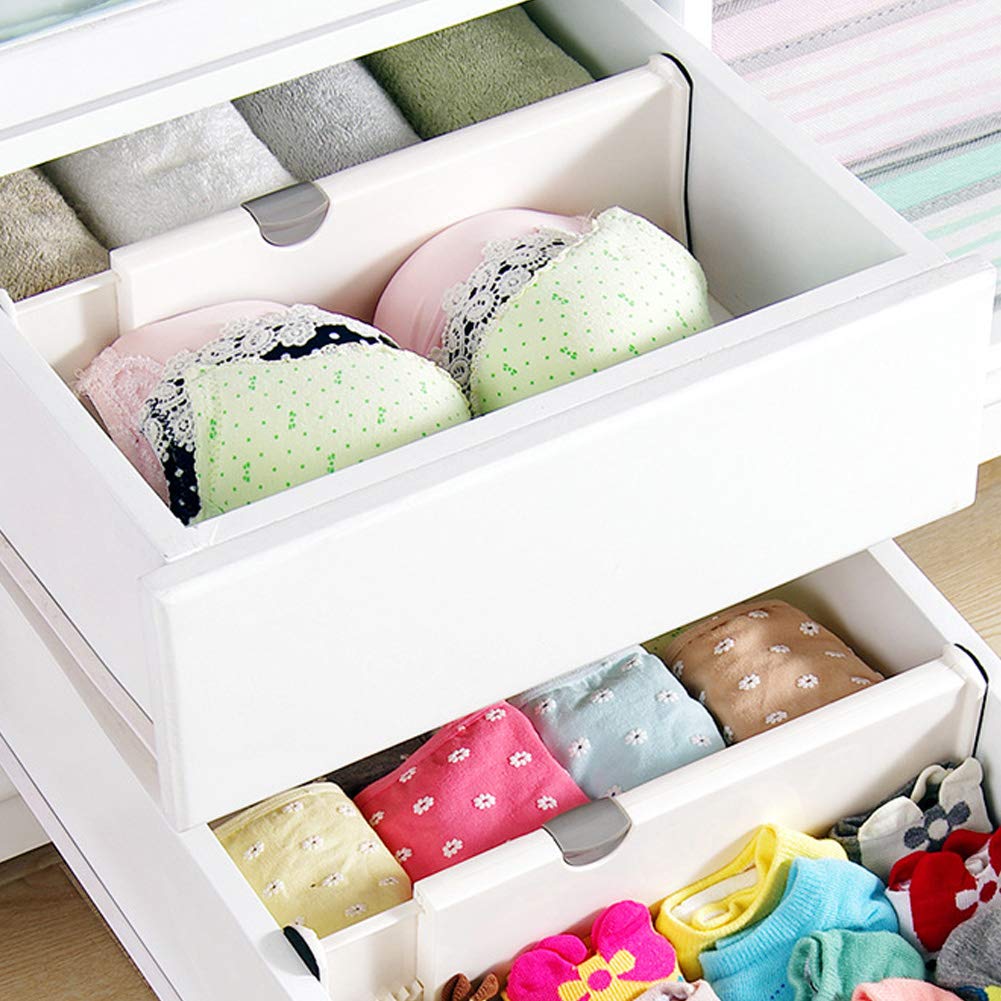 Drawer Partition, Sturdy Abs Prevent Slip Pad Adjustable Kitchen Drawer Divider For Makeup Storage Box For Home Use