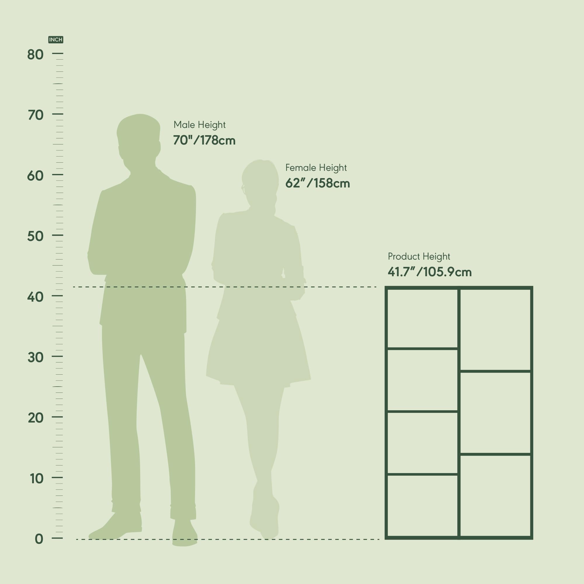 Furinno Luder Bookcase / Book / Storage , 7-Cube, White