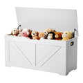 VEVOR Kids Storage Bench, Wooden Toy Box Chest, Large Storage Cabinet with Safety Hinge, Toddlers Storage Bench for Playroom, Li