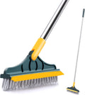 EBOFAB Toilet Cleaning Brush with Wiper Tiles Cleaning Bathroom Brush Floor Scrub Brush with Long Handle 120 Rotate 2 in 1 Home
